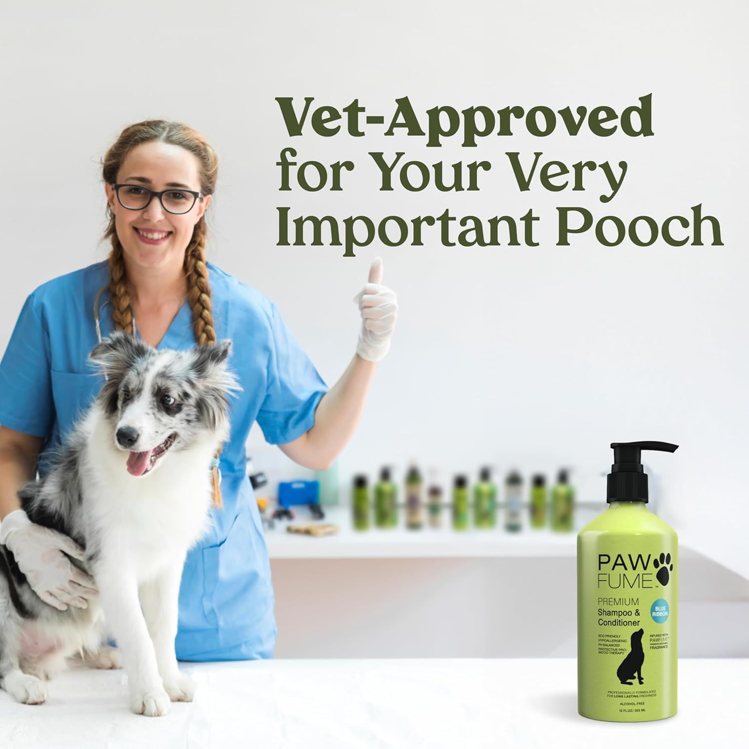Communicates professional veterinary approval to build trust and credibility with pet owners, reassuring them that the product is safe and recommended by experts.