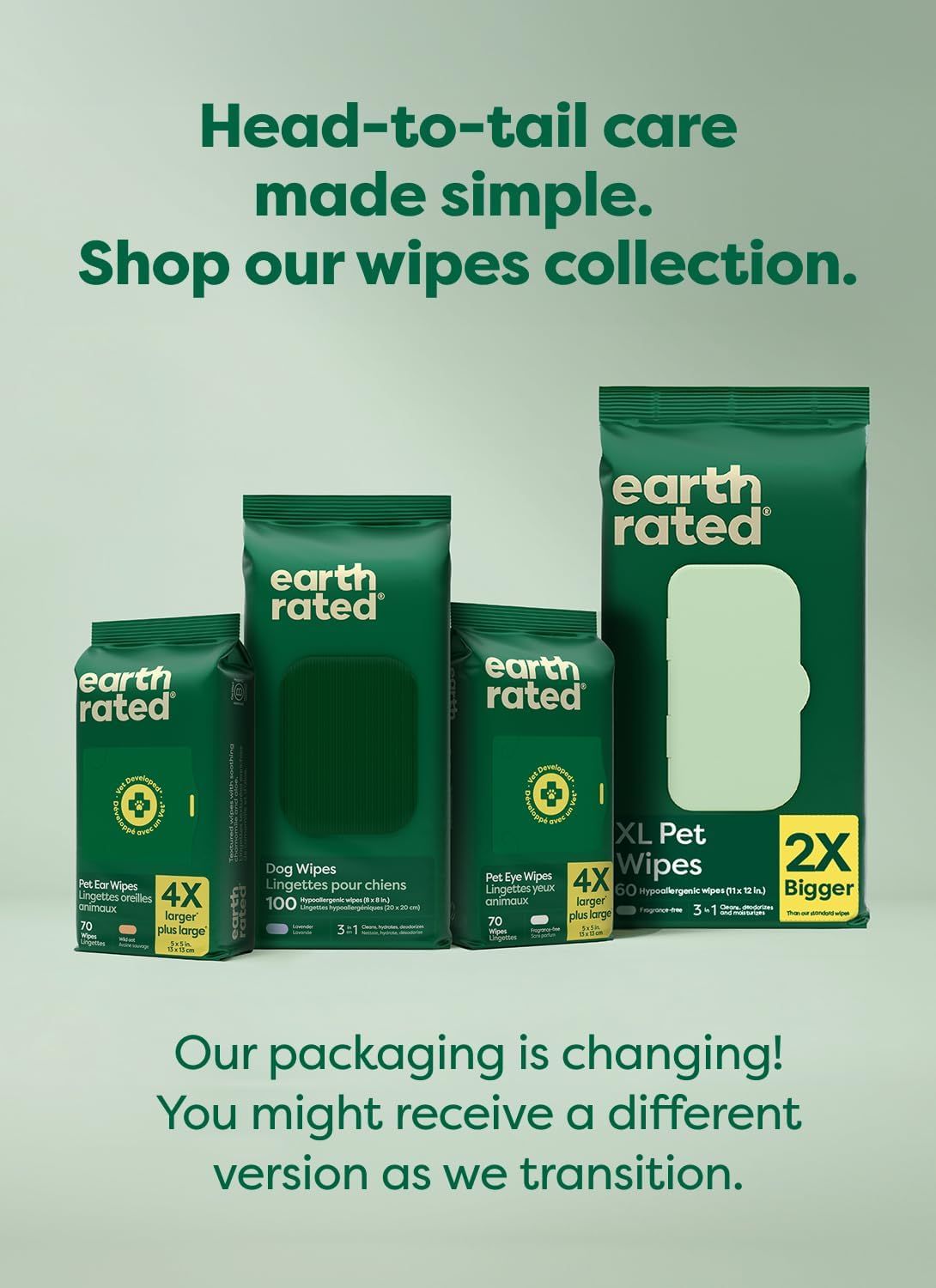 Showcases the brand's complete wipes product line to help shoppers understand the variety of options available and encourage them to explore the full collection.