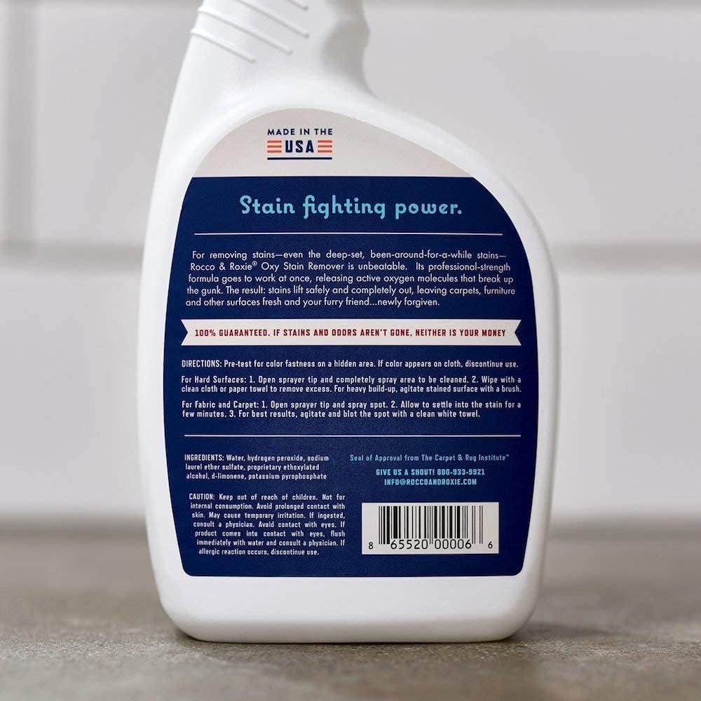 Communicates the product's primary benefit of powerful stain removal, emphasizing its professional-strength formula and effectiveness on deep-set, stubborn stains.