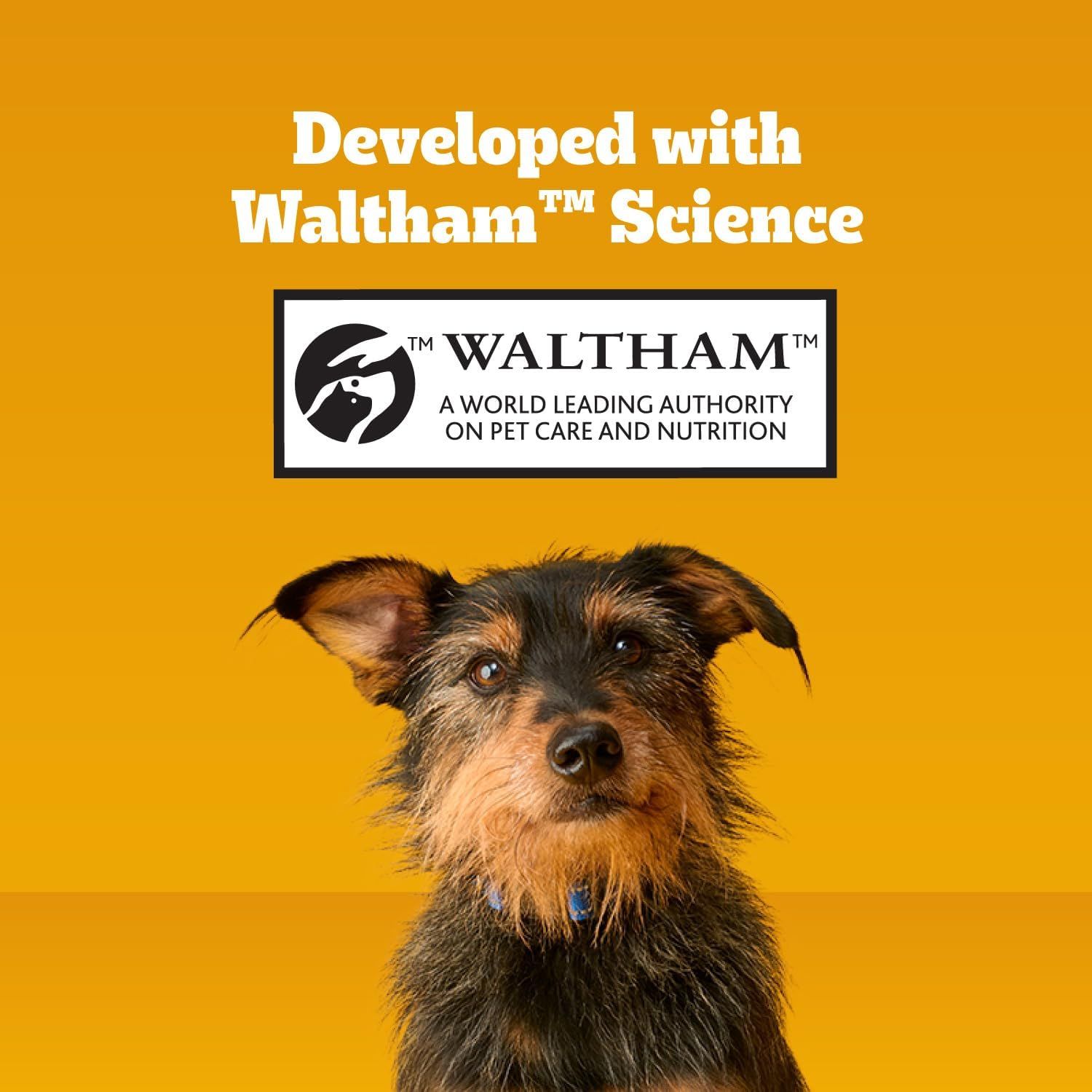 Communicates that the product is developed with Waltham Science, a world-leading authority on pet care and nutrition, to build trust and credibility with shoppers through scientific backing and…