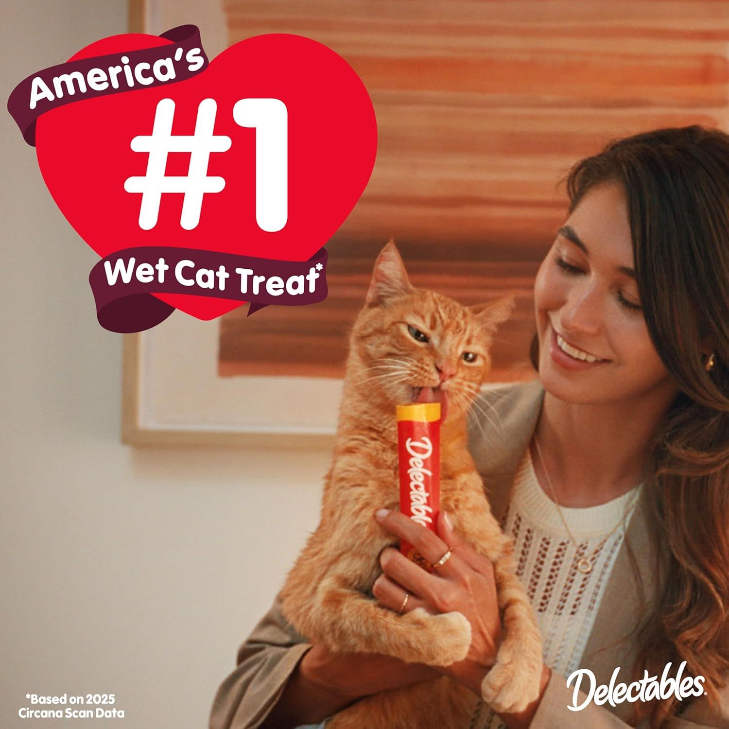 Communicates market leadership and popularity by highlighting that this is America's #1 wet cat treat, building trust and social proof to reassure shoppers they're choosing the top-rated product.…