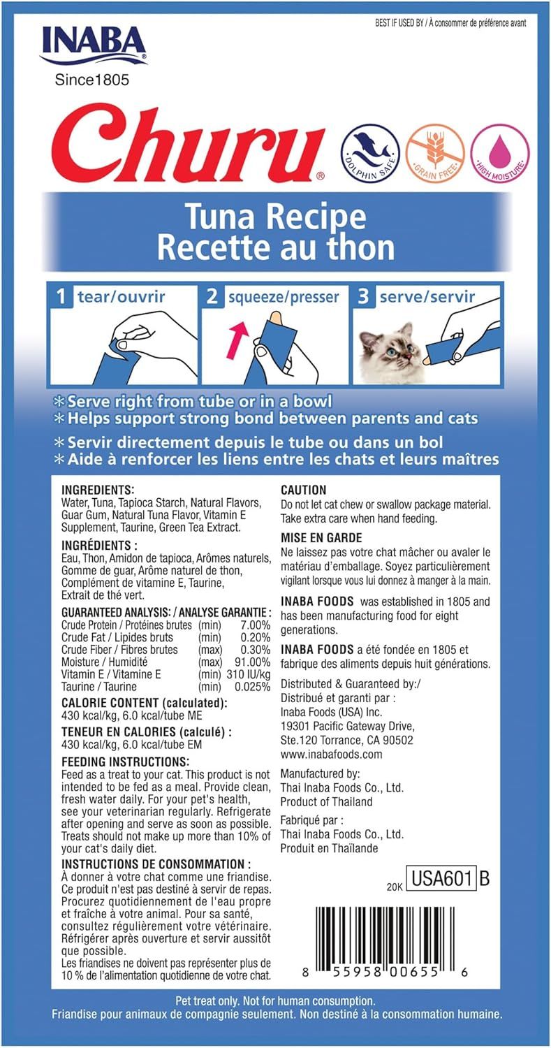 Demonstrates the simple 3-step process for feeding the cat treat (tear, squeeze, serve) to reassure shoppers about ease of use and strengthen the bond between pet and owner. Highlights that the…