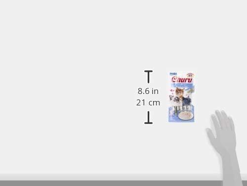Communicates the physical size of the product packaging (8.6 inches / 21 cm) using a measurement arrow and a hand for scale reference, helping shoppers understand how large the product is before…