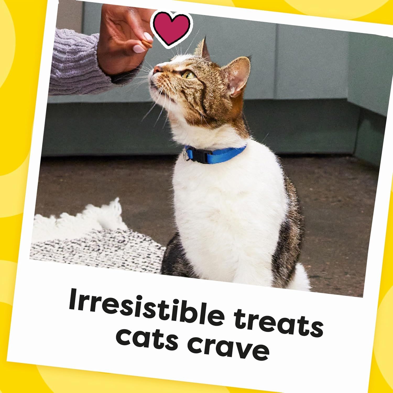 Communicates that the product (cat treats) is highly appealing and desirable to cats, reassuring shoppers that their pets will love the taste.