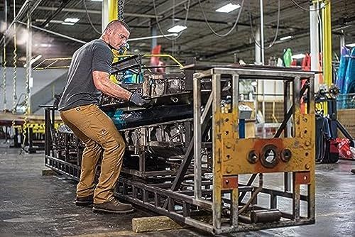 Demonstrates the product being used in a real-world industrial/warehouse environment to show its practical application and build credibility with professional users.