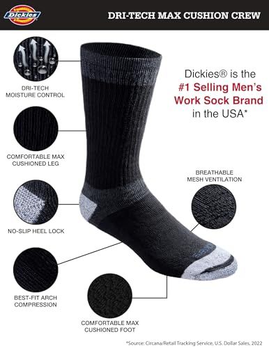 This image breaks down the sock's physical construction by pointing to specific zones and features, helping shoppers understand the technical design and component benefits of the product.…