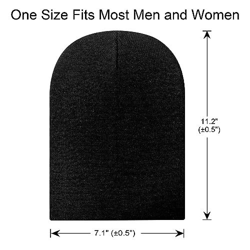 Communicates the exact physical dimensions of the beanie (11.2" x 7.1") and reassures shoppers that it's designed to fit most men and women with its one-size-fits-most design.