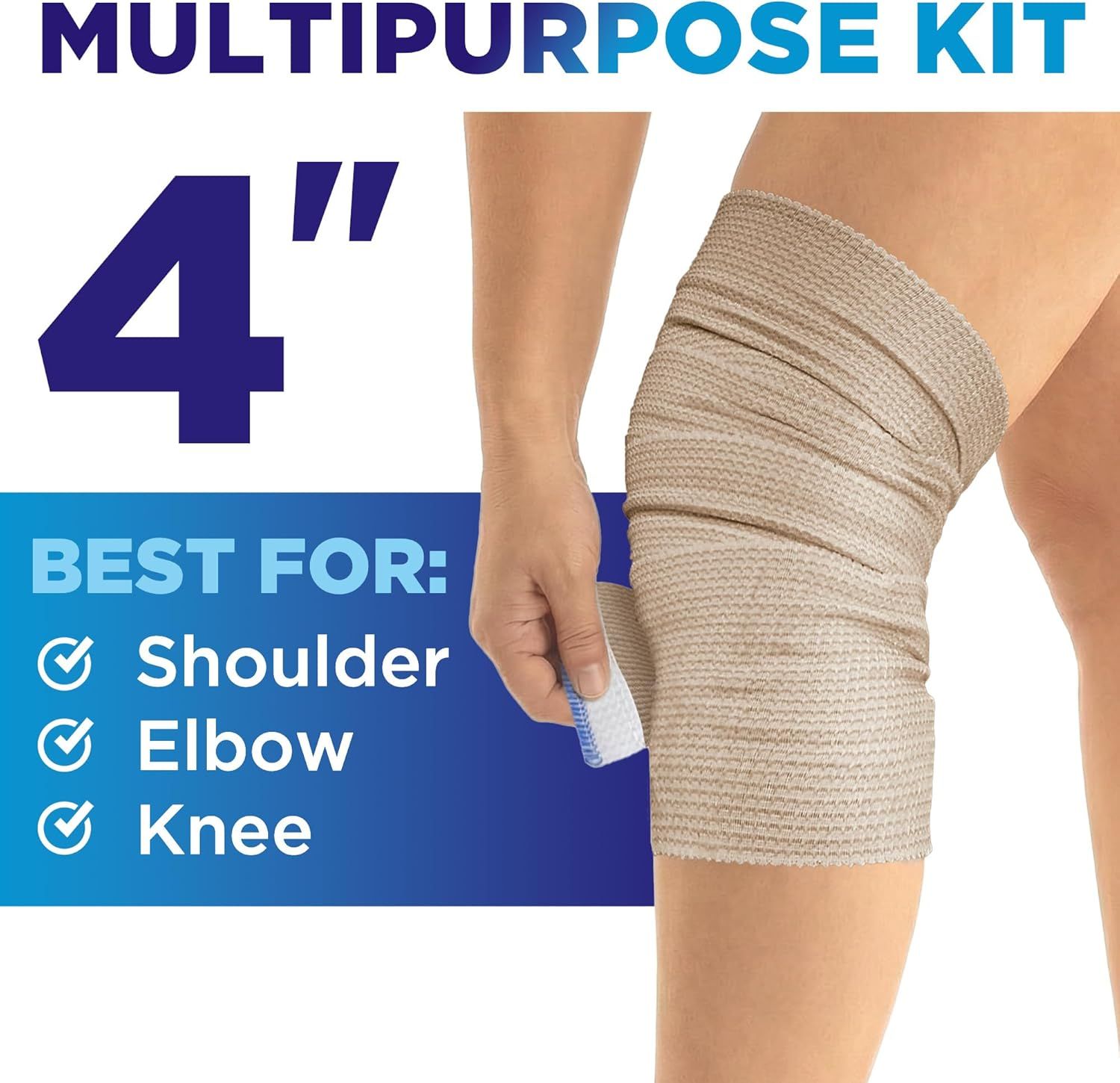 Demonstrates the versatility of the multipurpose kit by showing it can be used for three different body areas, reassuring shoppers of its broad applicability. Communicates that the customer receives…
