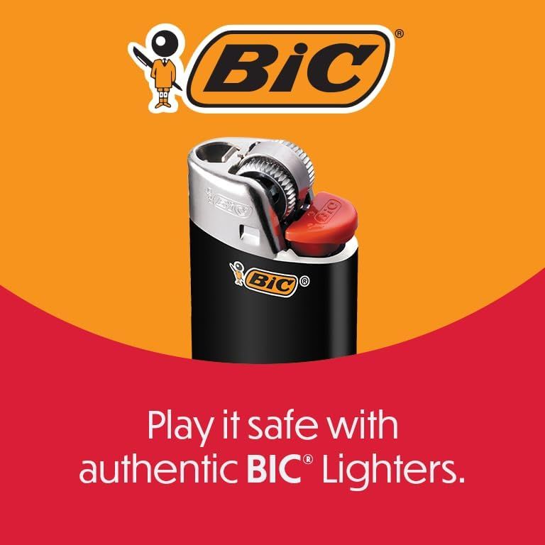 Reinforces the BIC brand identity and authenticity while communicating a safety message to encourage shoppers to purchase genuine BIC lighters.