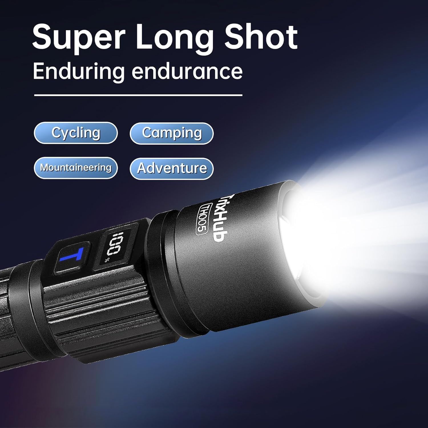 Demonstrates the flashlight's versatility across multiple outdoor activities and scenarios, reassuring shoppers that this product is suitable for various adventure and outdoor use cases. Highlights…