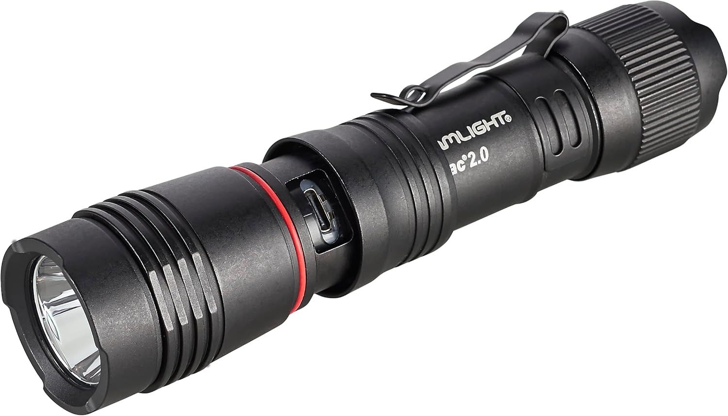 Provides a clean, catalog-style view of the flashlight on a white background with no text or design elements, allowing shoppers to see the product clearly.