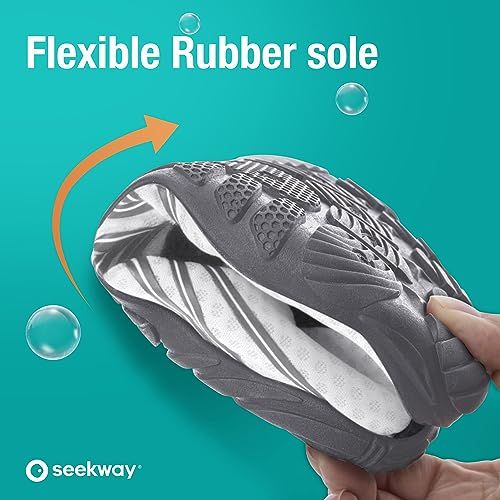 Highlights the flexible rubber sole construction to communicate comfort, durability, and flexibility to shoppers. Demonstrates the shoe's flexible sole as a key benefit for comfort and natural…