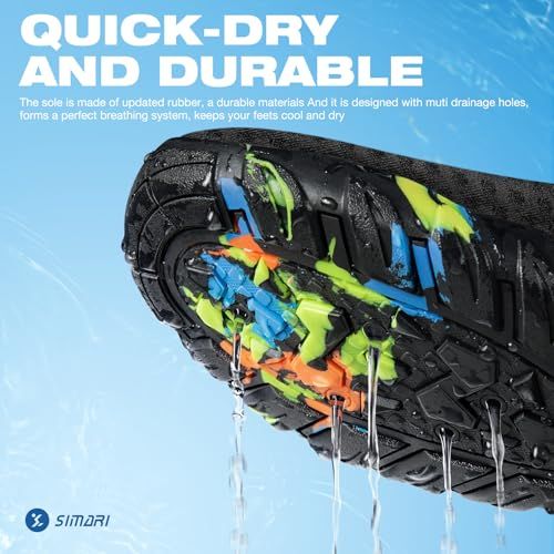 This image uses a cutaway view to show the internal drainage system and material construction of the sole, demonstrating how the shoe keeps feet cool and dry through multiple drainage holes and…