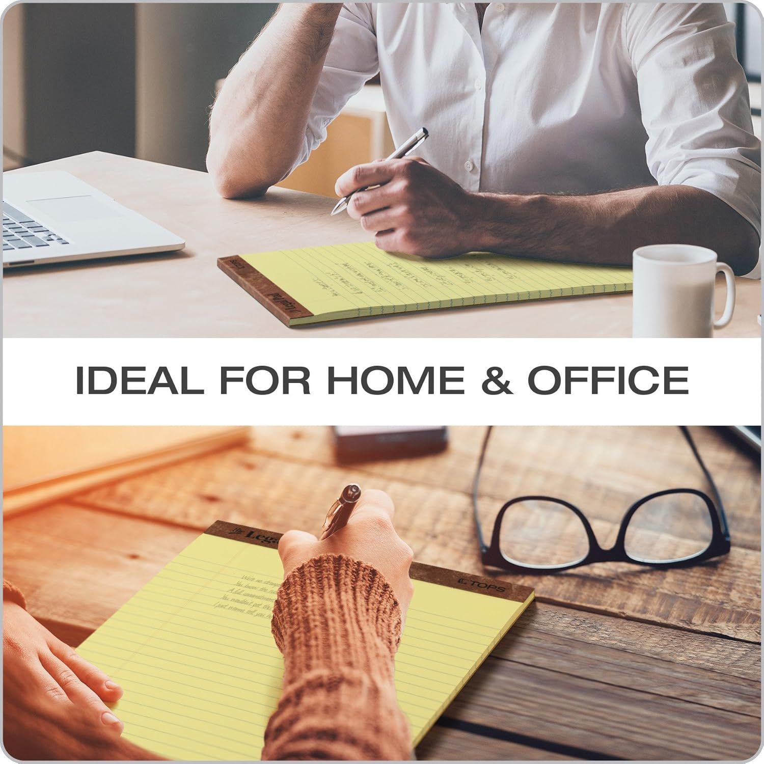Demonstrates the product's versatility by showing it being used in multiple real-world environments (home office and traditional office settings), reassuring shoppers that it's suitable for various…