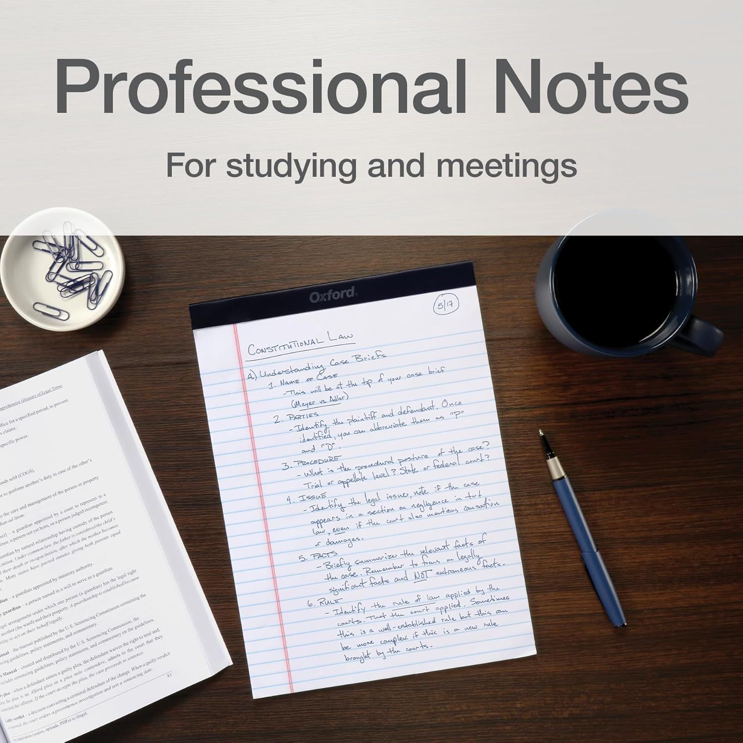 Demonstrates the product's versatility by showing it can be used in multiple professional contexts—both for studying and for meetings—to appeal to a broader audience.