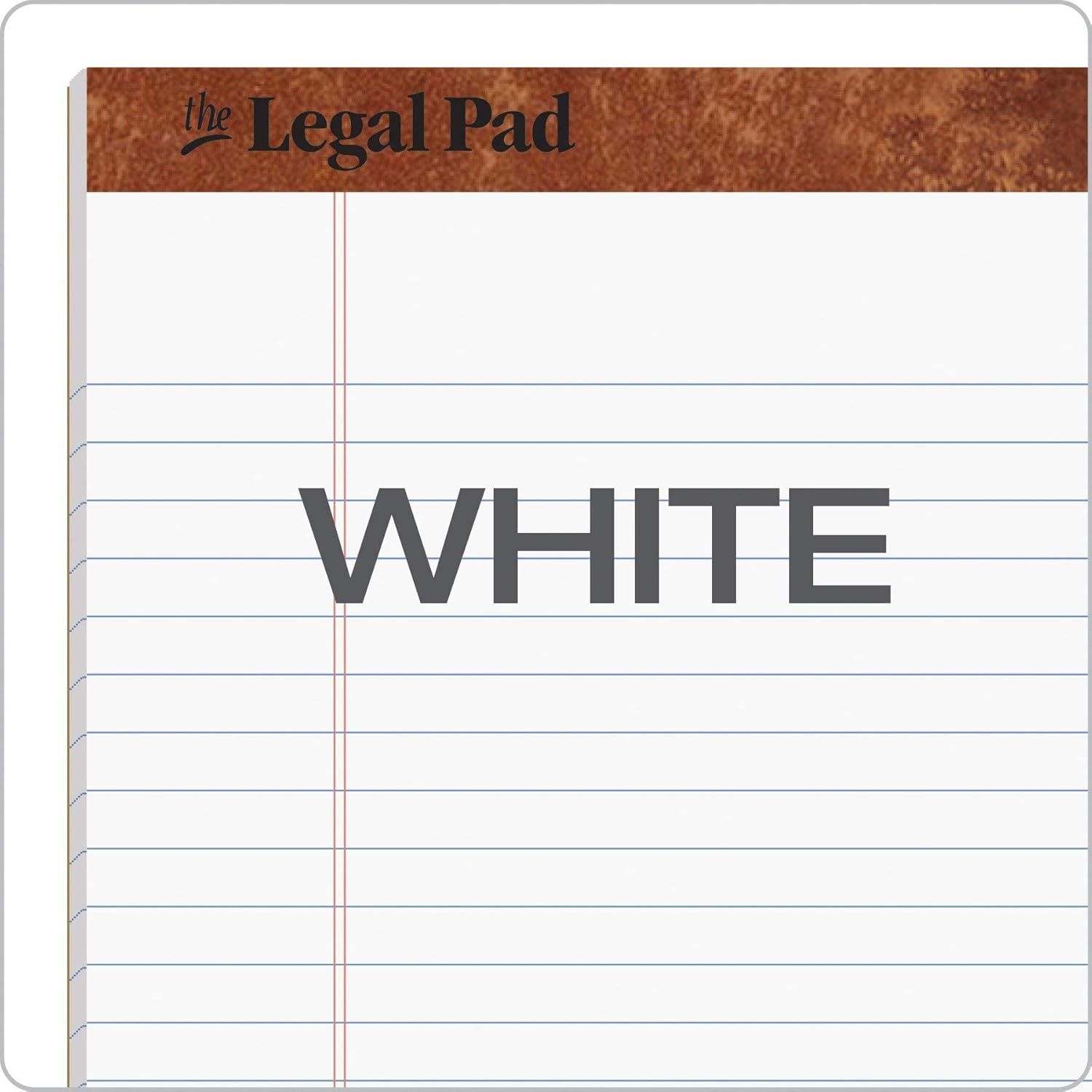 Displays the product in a clean, catalog-style format showing the legal pad with its distinctive brown header and lined pages, allowing shoppers to see exactly what they will receive.