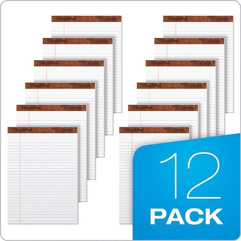 Shows the customer exactly what they receive in the purchase—a 12-pack of legal pads—to communicate quantity and value.