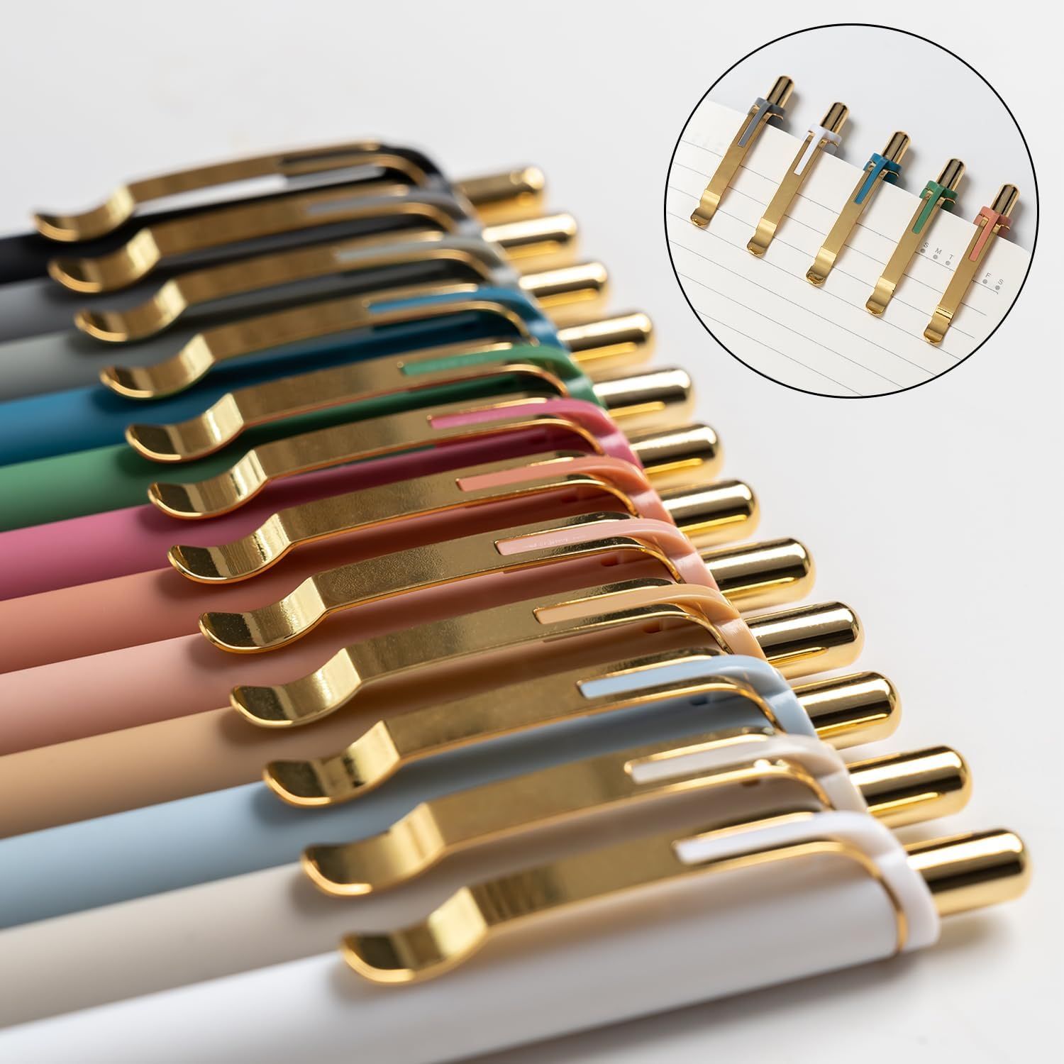 Showcases the full range of color options available in the product line, helping shoppers visualize the variety and choose their preferred style.