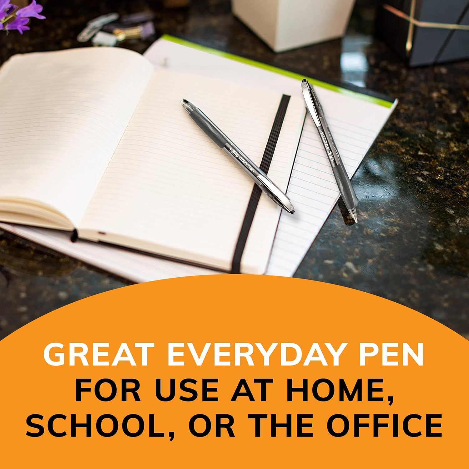 Demonstrates that the pen is suitable for multiple use scenarios (home, school, office) to communicate versatility and broad everyday utility.