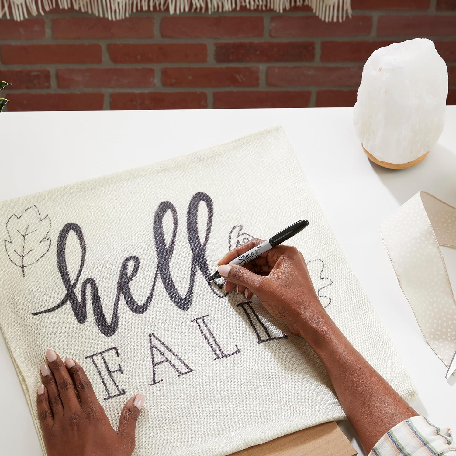 Demonstrates the product's versatility as a customizable canvas for seasonal or personalized home decor, showing shoppers they can create their own designs.