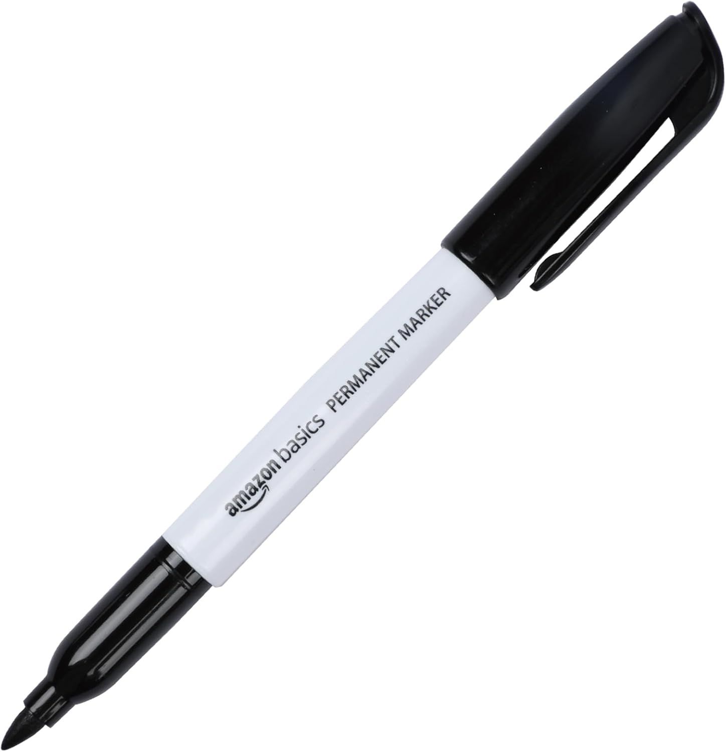 Provides a clear, unobstructed view of the AmazonBasics permanent marker on a white background for catalog purposes.