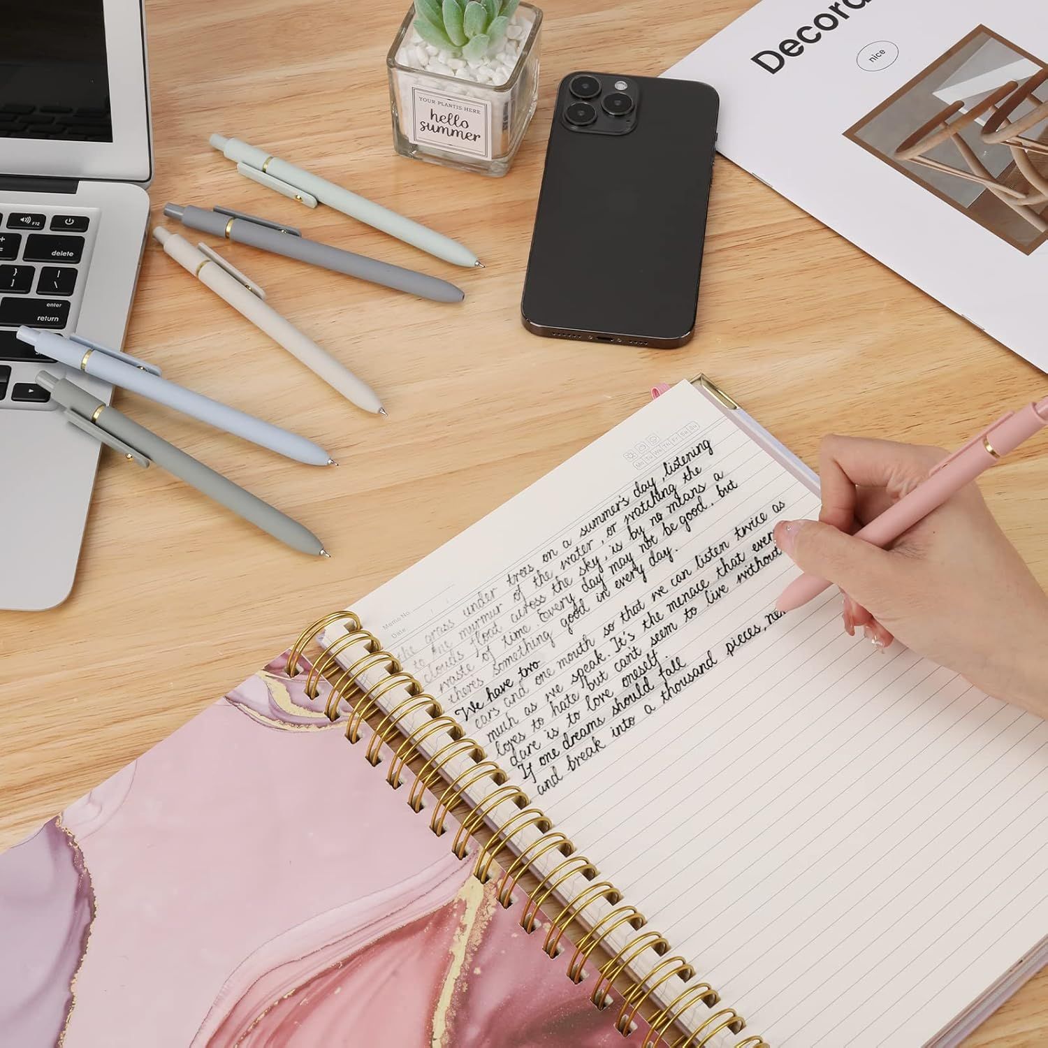 Showcases the product in a real-world office or creative workspace setting to help shoppers visualize how it fits into their daily routine and aesthetic.