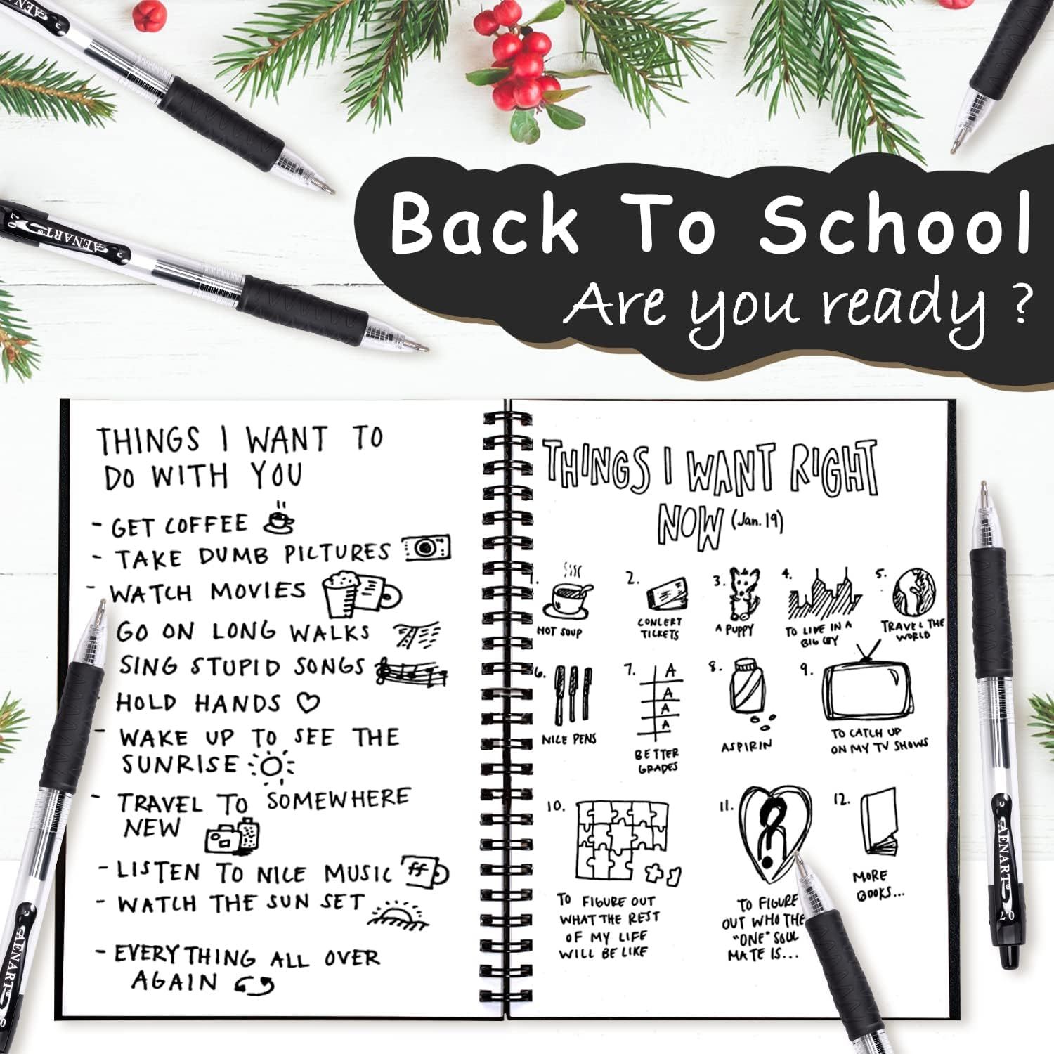 Positions the product as ideal for back-to-school season, creating emotional connection through lifestyle journaling and goal-setting themes.