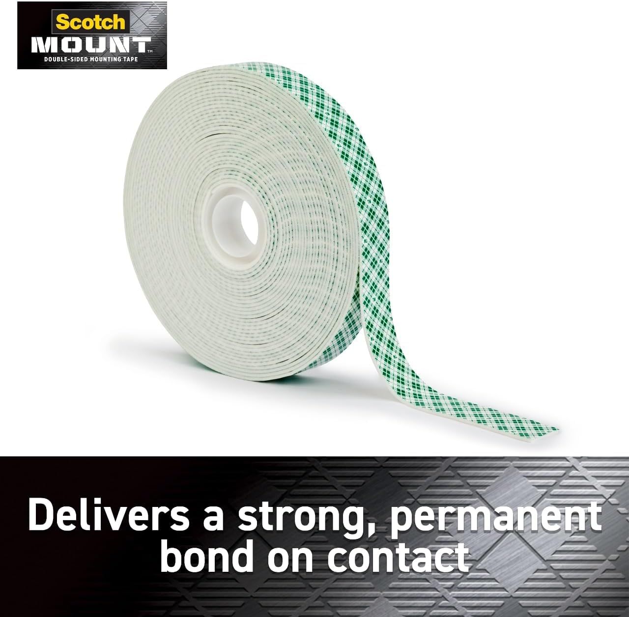 Communicates the product's core benefit of delivering a strong, permanent adhesive bond on contact, reassuring shoppers of its reliability and effectiveness.