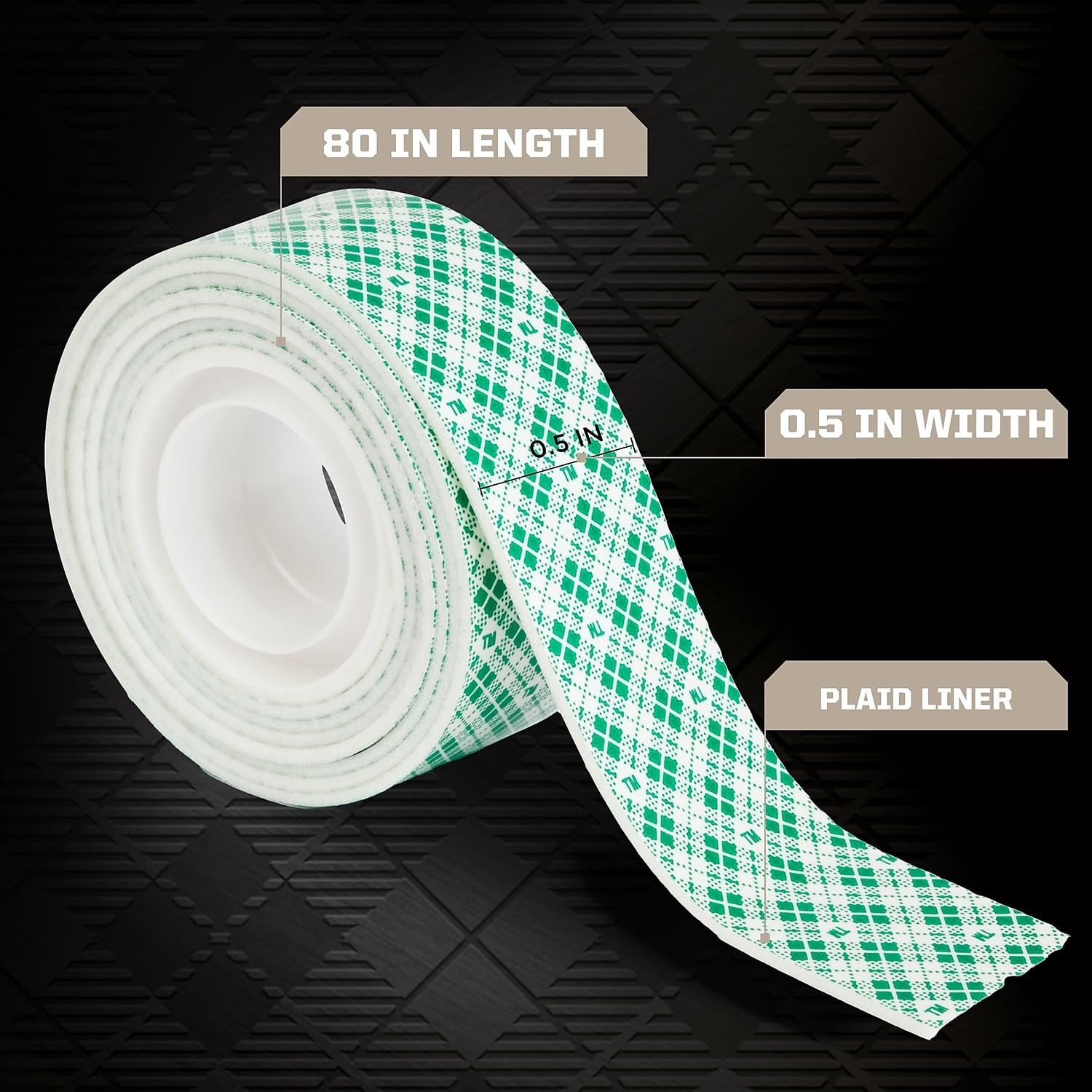 Communicates the exact physical dimensions of the product (length and width) to help shoppers understand the size and quantity they will receive.