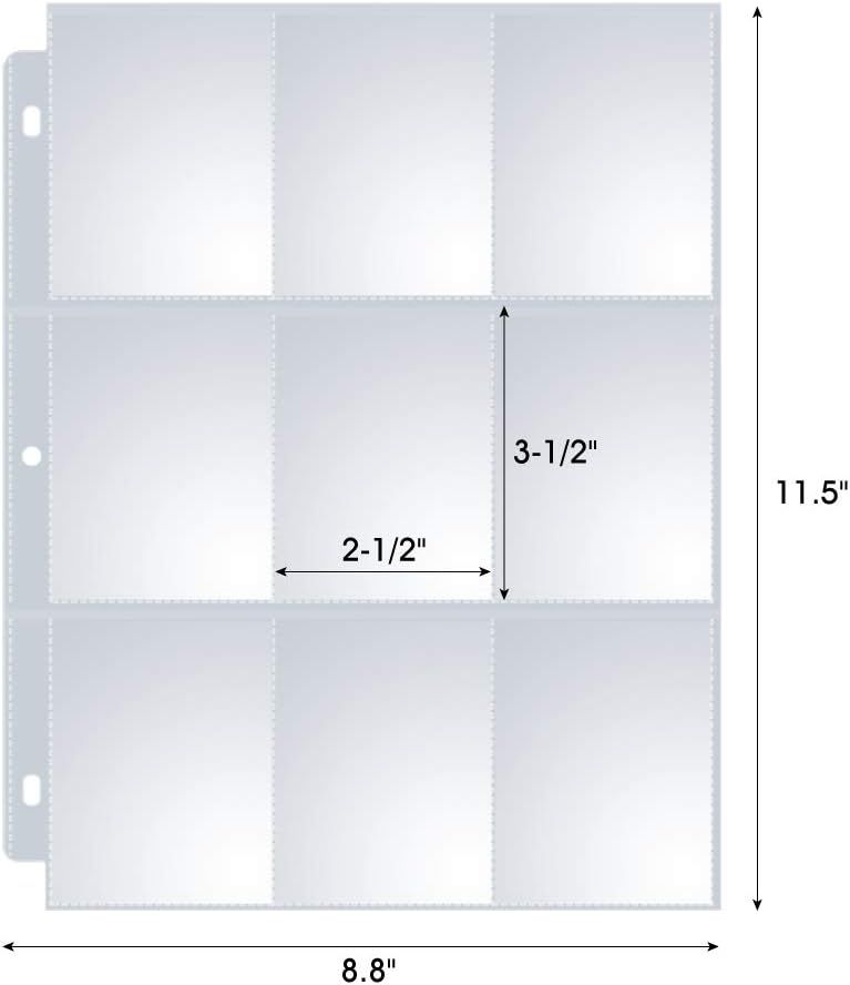 Communicates the exact physical dimensions of the product (8.8" x 11.5" overall with individual pocket measurements) to help shoppers understand the size and compatibility with their storage needs.