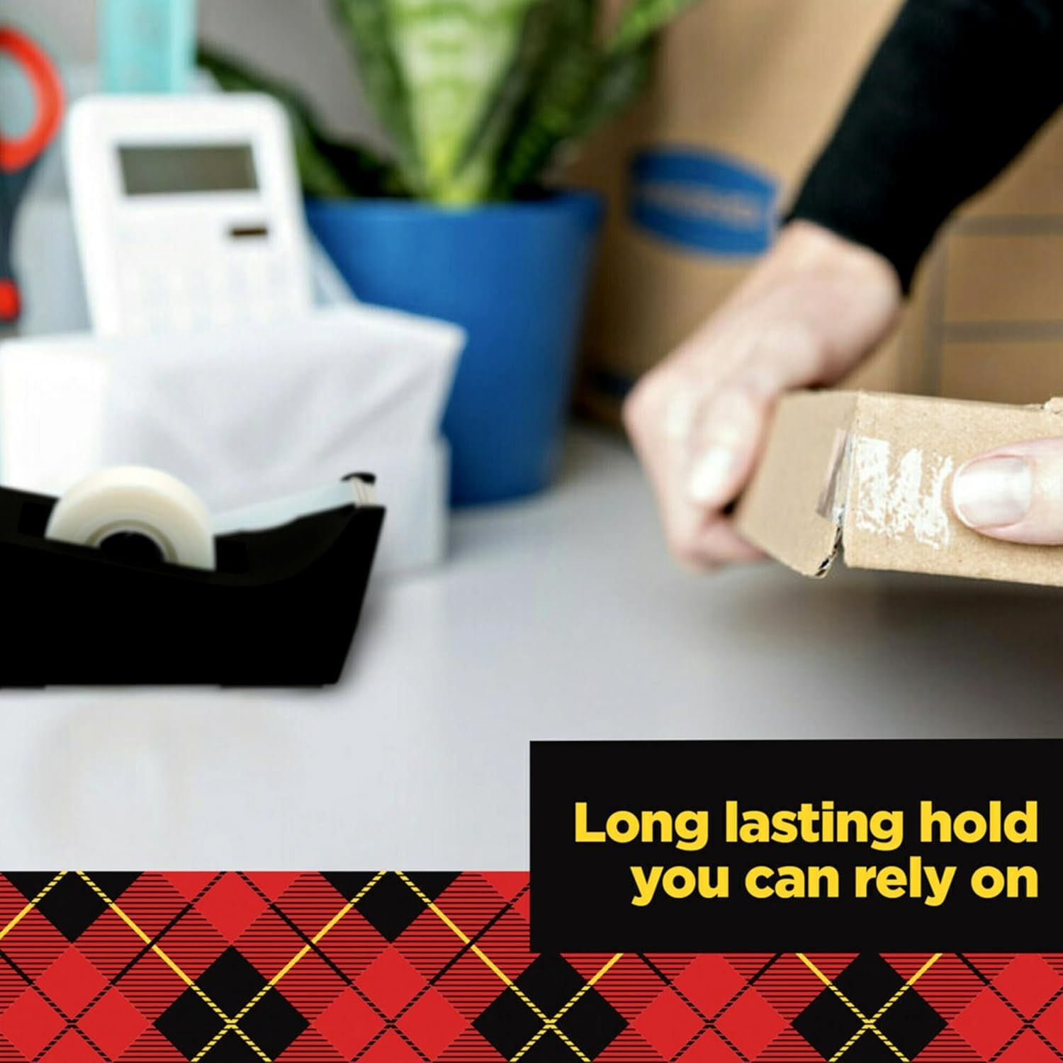 Communicates that the product provides a reliable, durable adhesive hold that customers can depend on for their labeling or packaging needs.