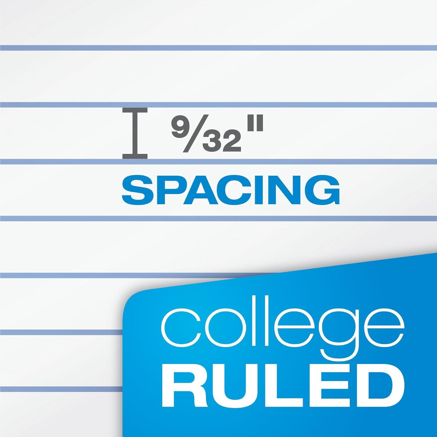 Communicates the exact spacing measurement between ruled lines to help shoppers understand the paper format and ensure it meets their writing or organizational needs.