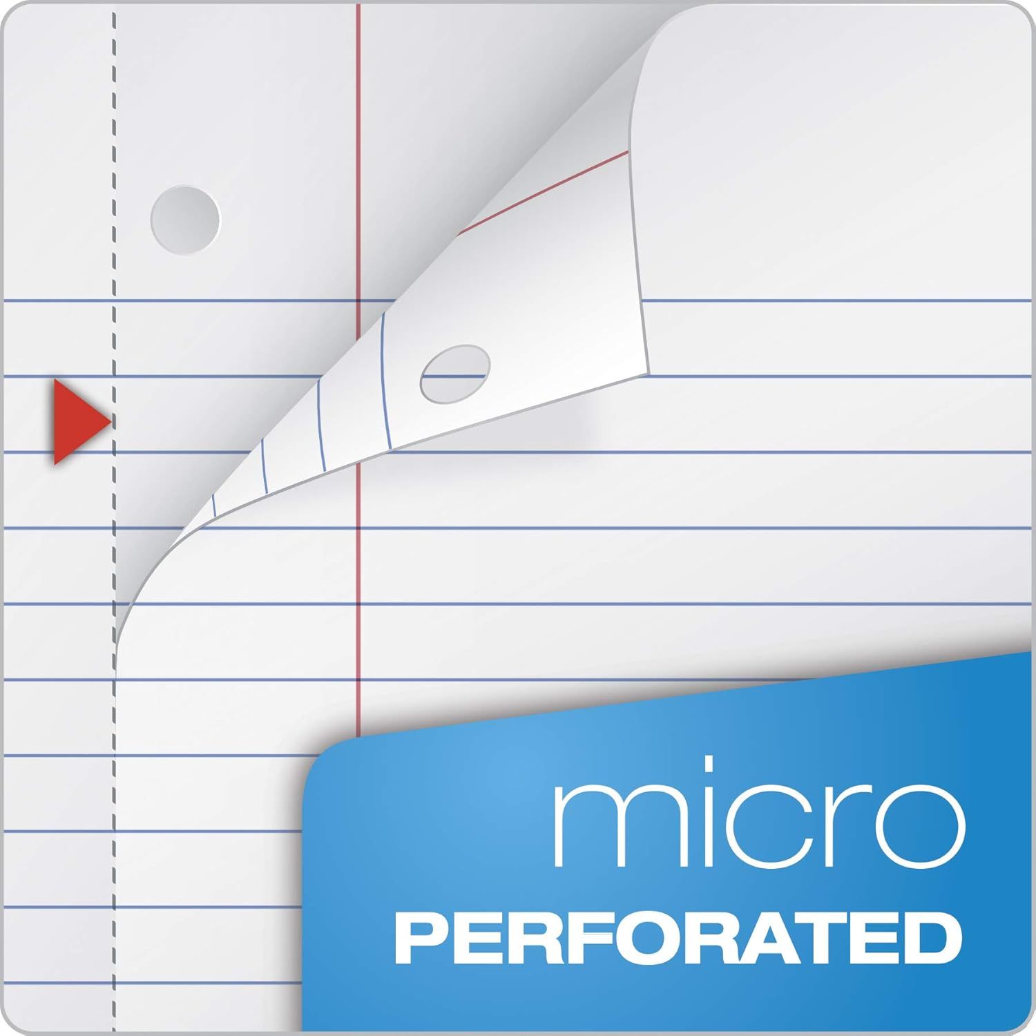 Highlights the product's micro-perforated structure to show shoppers the physical design feature that enables easy tearing or separation. Communicates the benefit of easy tearing along perforated…