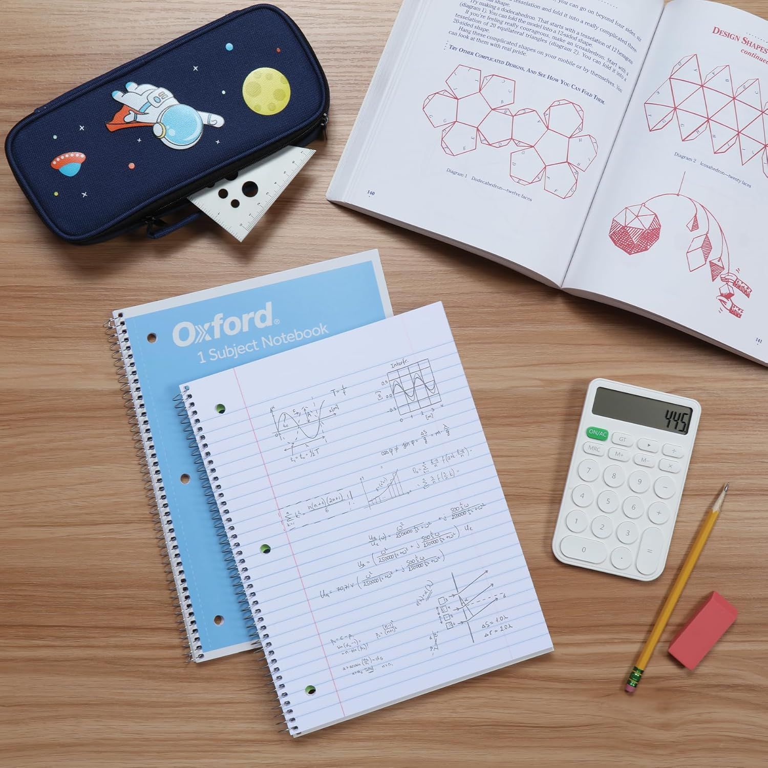 Shows the product in a real-world educational context to help shoppers visualize how it fits into their daily study routine.