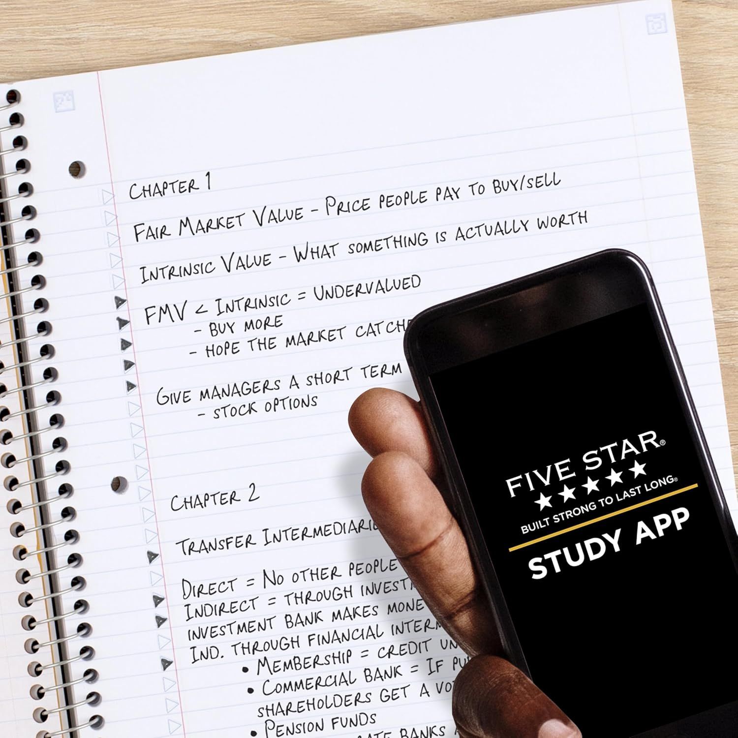 Demonstrates the product as a study companion app that helps users learn and organize educational content, positioning it as a valuable tool for students.