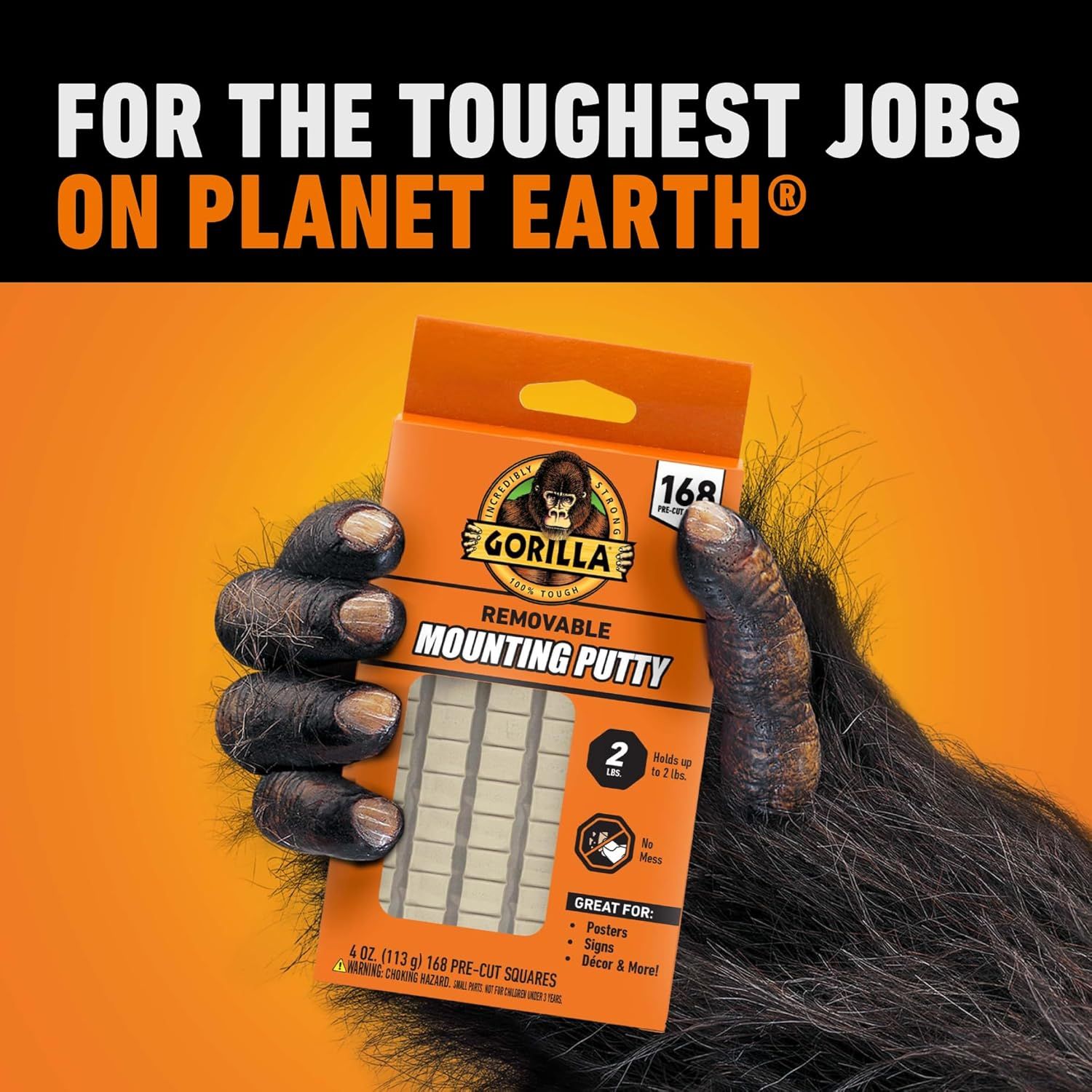 Communicates the brand's core identity and positioning as the go-to product for extreme durability and toughness, reinforcing brand recognition and emotional connection with the tagline 'For the…