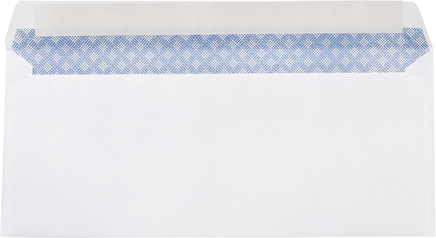 Shows the product in a clean, catalog-style format to display the security pattern on the envelope flap without distractions.