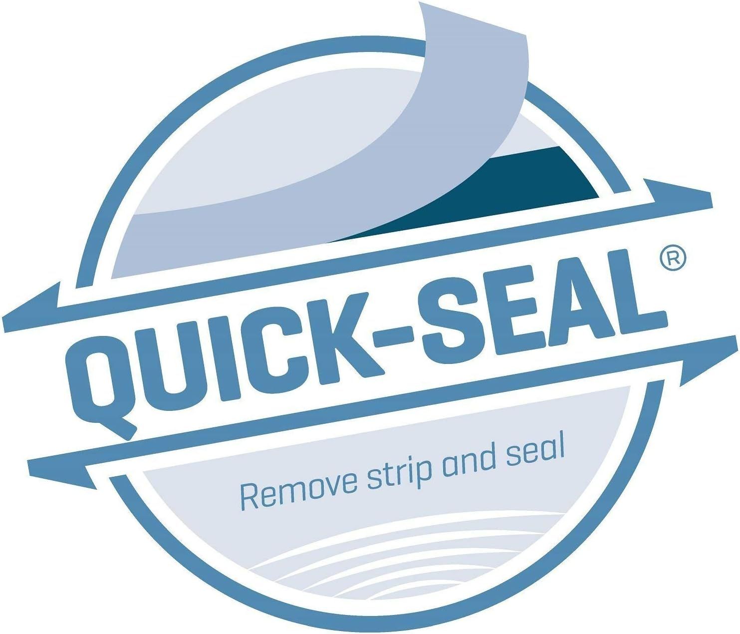 Communicates the convenience of the Quick-Seal packaging feature that allows easy opening by removing a strip and resealing, emphasizing user-friendly design.