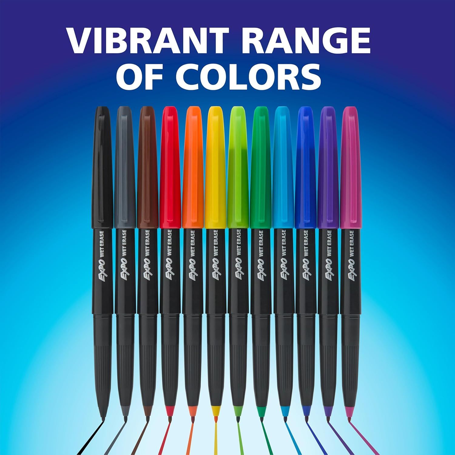 Showcases the brand's full range of marker colors available, helping shoppers understand the variety and options within the product line.