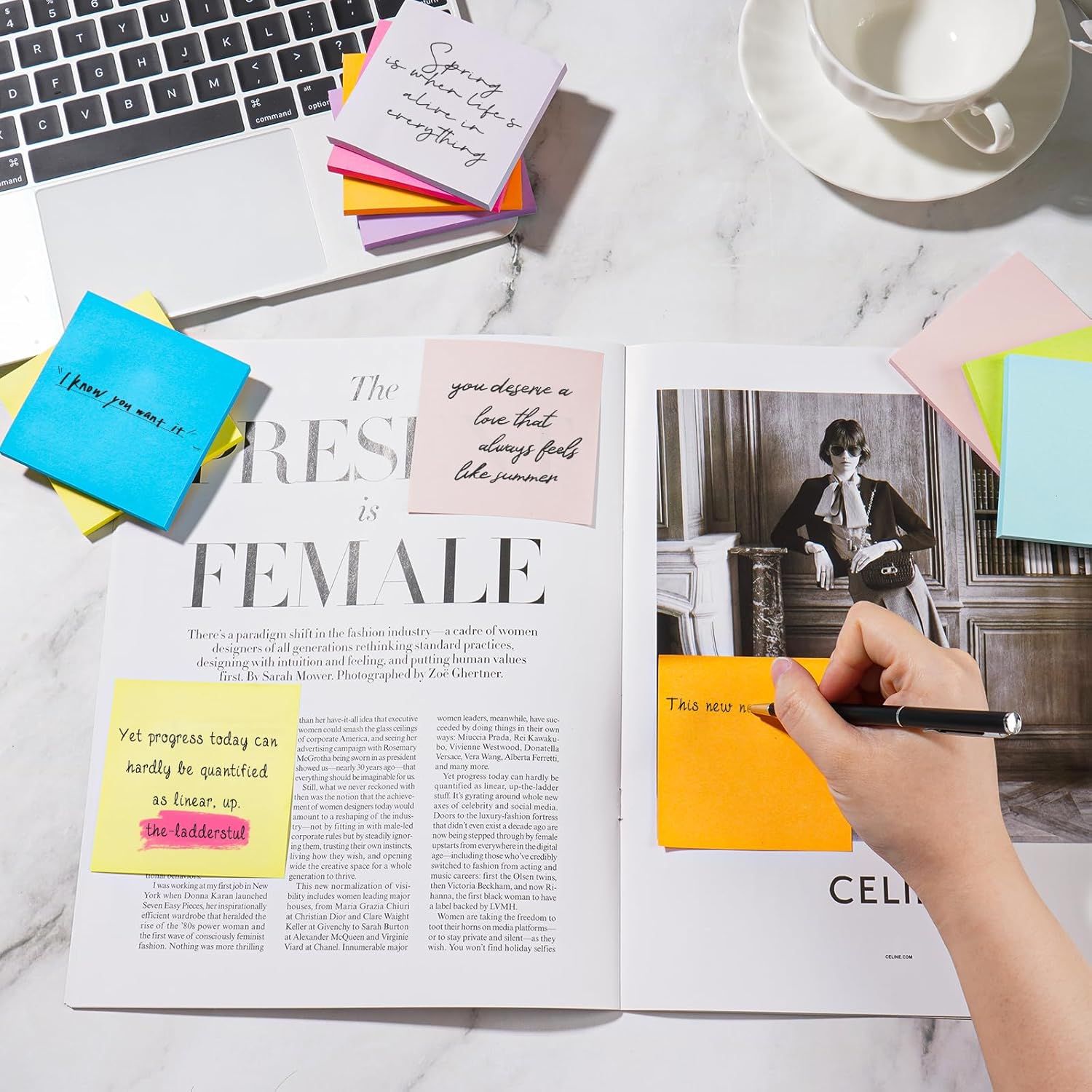 Demonstrates the product in a real-world office or work-from-home environment to help shoppers visualize how it fits into their daily routine.