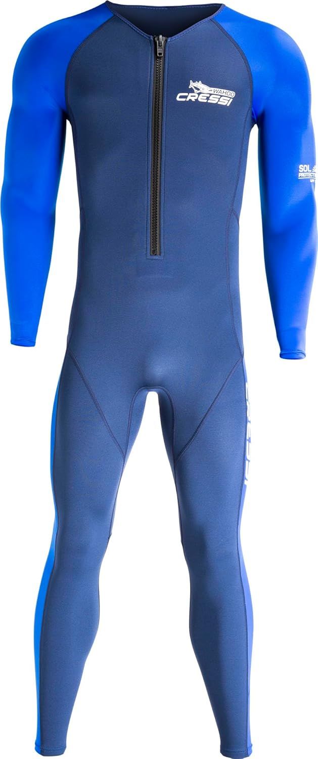 Displays the complete wetsuit on a clean white background to show the product's design, color scheme, and overall appearance without distractions.