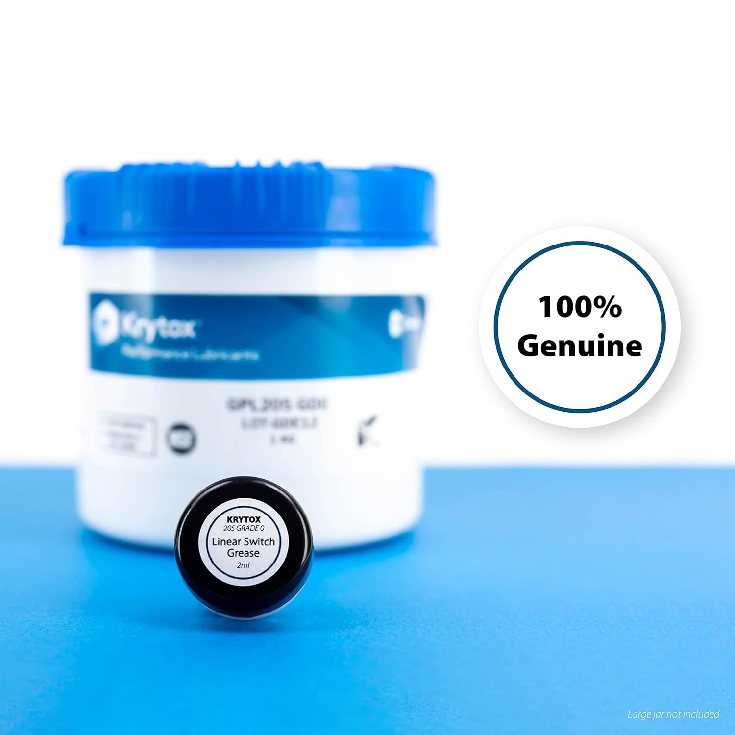 Reassures shoppers that the product is authentic and genuine by showing real product packaging with a 100% Genuine badge, building trust and confidence in the purchase.