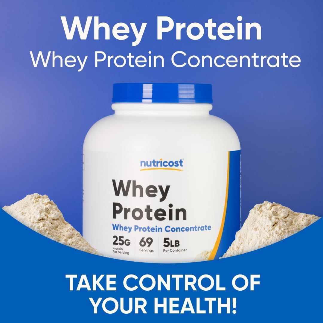 Highlights the product's key quantifiable performance metrics—high protein content per serving, total servings, and container size—to communicate value and effectiveness to fitness-focused shoppers.…
