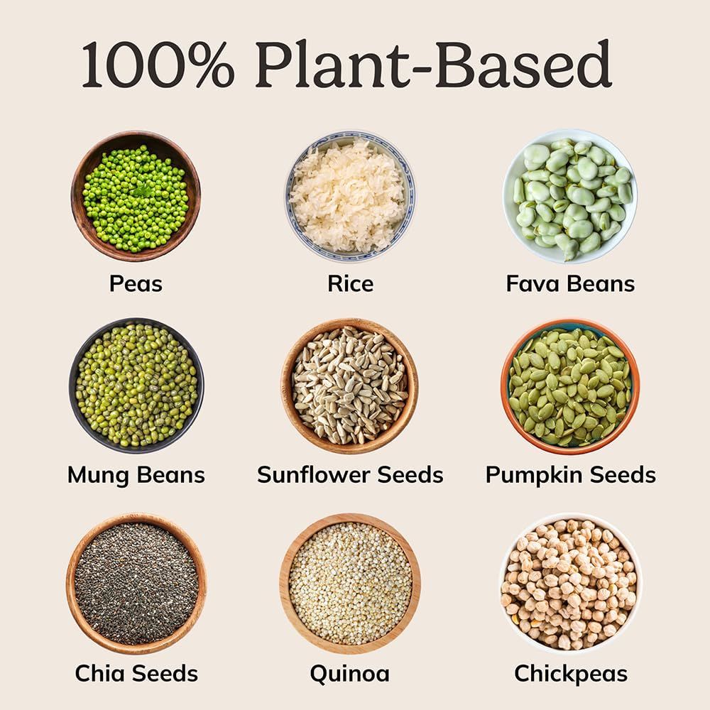 Demonstrates the variety of plant-based ingredients used in the product to reassure shoppers about the natural, wholesome composition and nutritional diversity. Highlights the product's plant-based…
