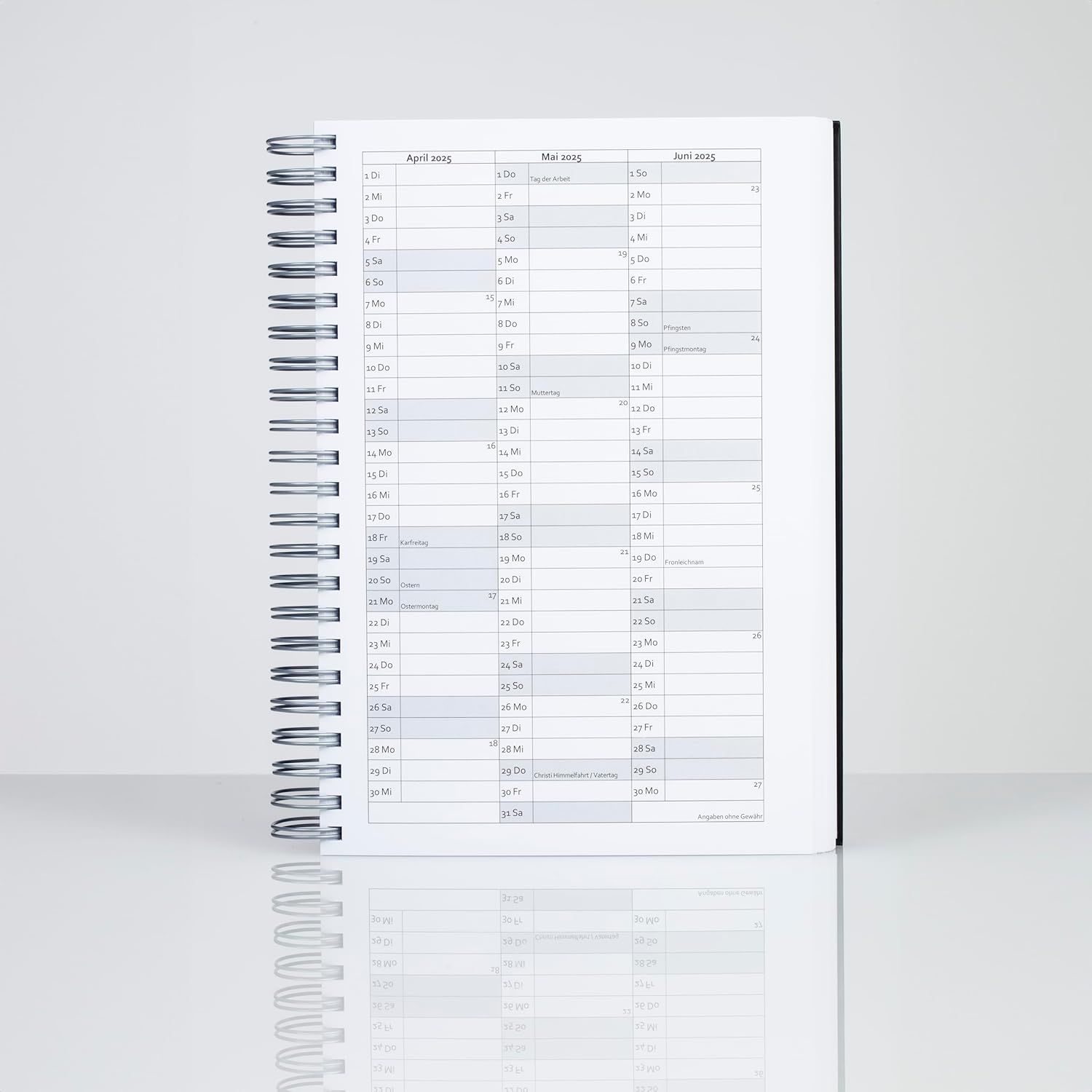 Shows the product (spiral-bound calendar/planner) in a clean, catalog-style format on a white background with no text or design overlays, allowing shoppers to see the physical product clearly.