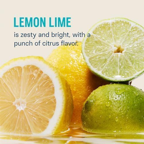 Communicates the flavor characteristics of the Lemon Lime variant to help shoppers understand the taste experience they can expect.