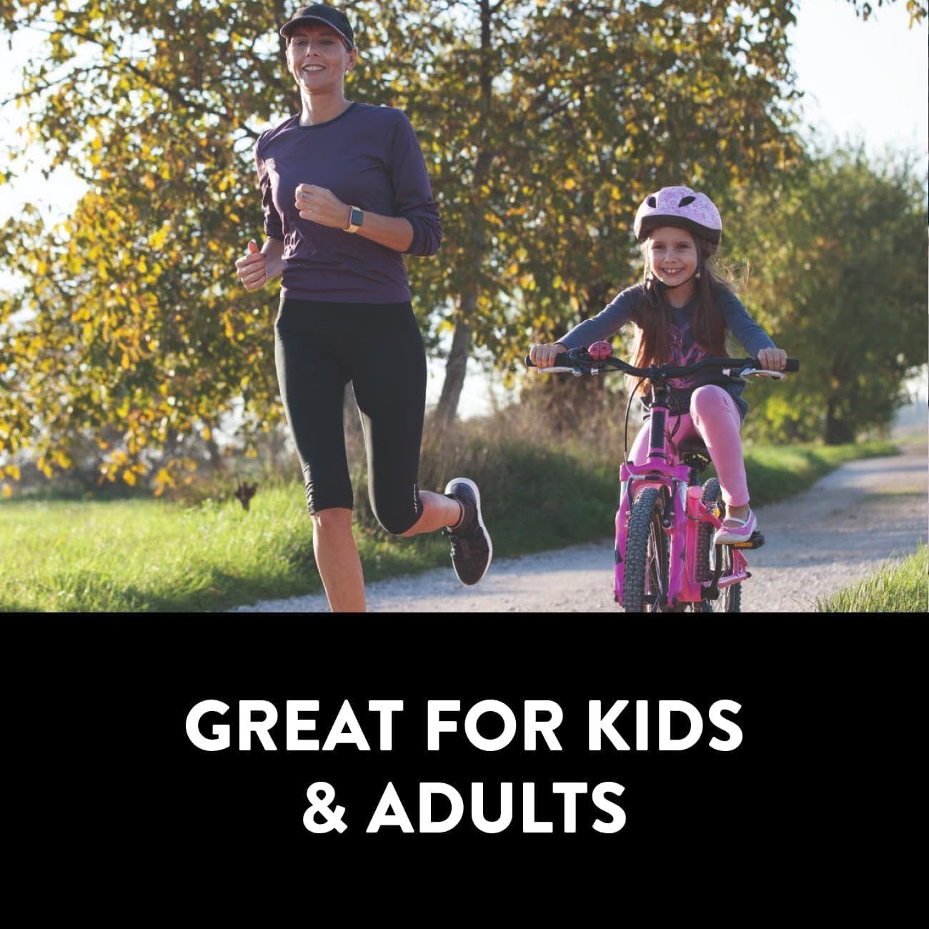 Communicates that the product is versatile and appropriate for both children and adults, emphasizing its broad appeal and family-friendly nature.