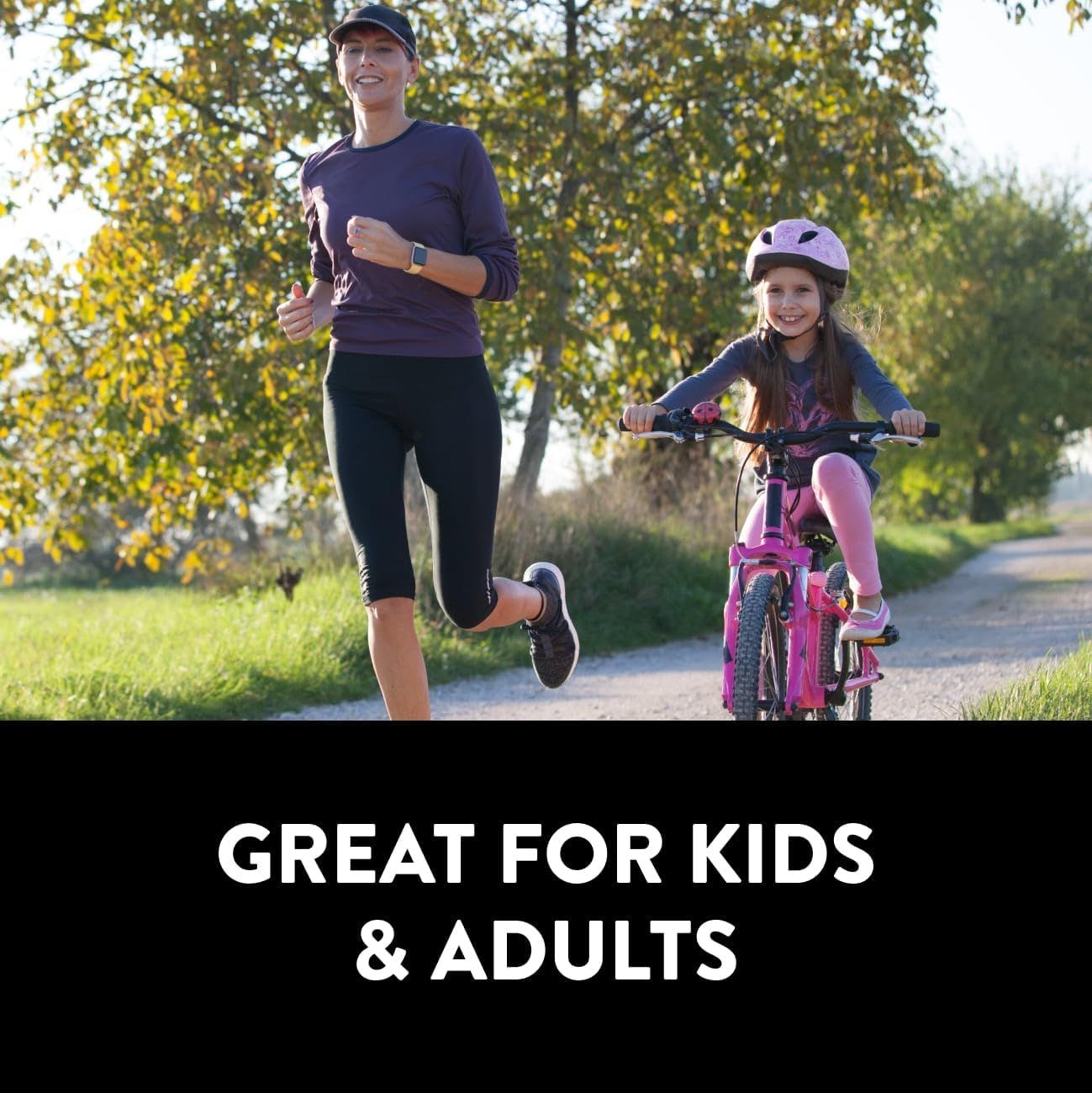 Communicates that the product is versatile and appropriate for both children and adults, emphasizing its broad appeal and family-friendly nature.