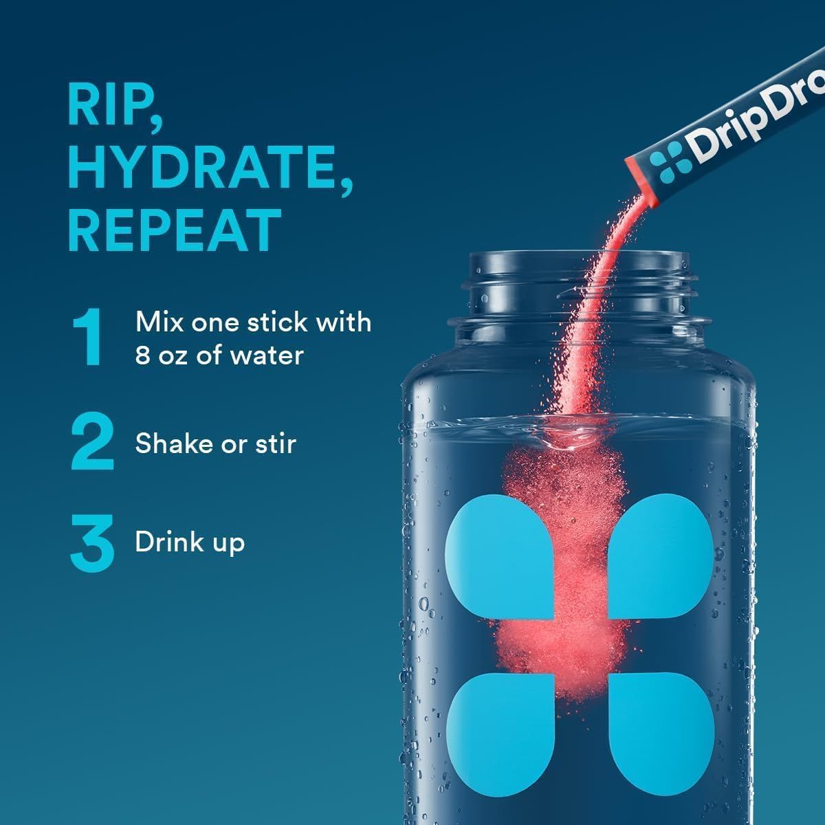 Provides clear step-by-step instructions on how to prepare and consume the hydration product, making it easy for shoppers to understand the simple usage process.