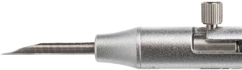 Highlights the physical components and construction of the tool, showing the precision tip and adjustment mechanism to communicate quality and functionality.